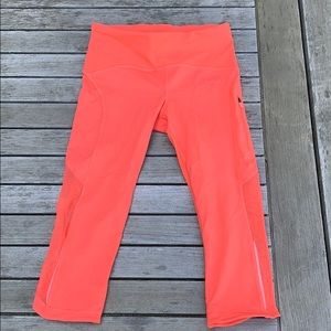 Lululemon Orange Cropped Leggings